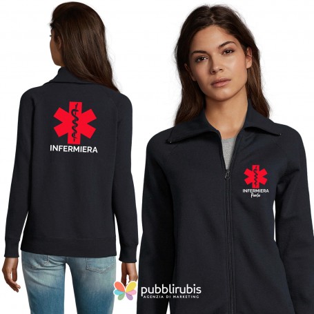 Felpe con zip - Infermiere croce